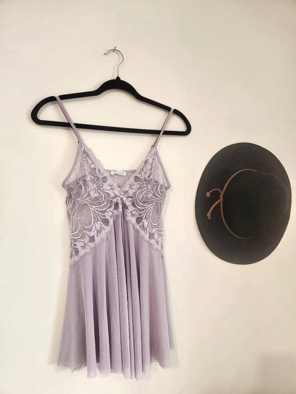 Lace Mini Dress in Purple Like New